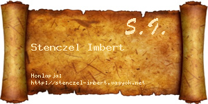 Stenczel Imbert névjegykártya